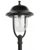 Latarnia ogrodowa z okrągłym kloszem 167 cm czarna Prince prezentacja lampy