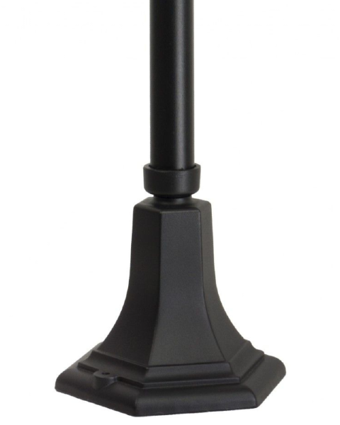 Latarnia ogrodowa z okrągłym kloszem 167 cm czarna Prince prezentacja detalu