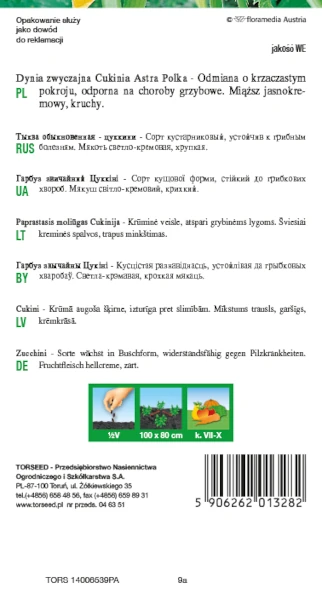 dynia Cukinia Astra Polka nasiona torseed rewers