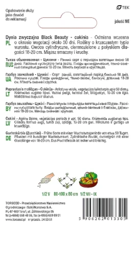 Cukinia Black Beauty nasiona Torseed rewers