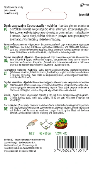 dynia zwyczajna Cukinia Coucourzelle nasiona Torseed rewers