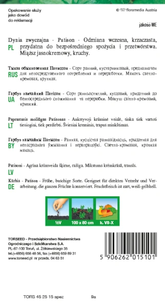 dynia zwyczajna patison gagat nasiona torseed rewers