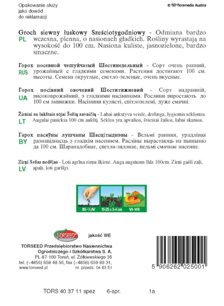groch siewny luskany nasiona gladkie rewers
