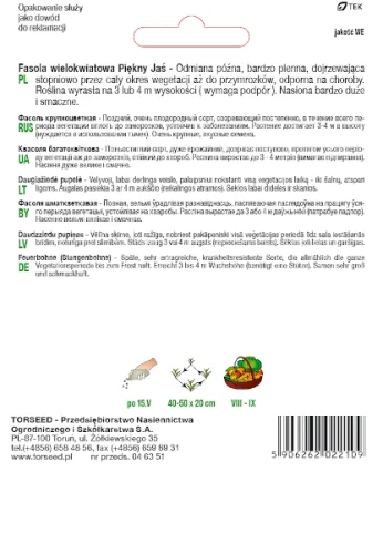 fasola piekny jas pozna nasiona torseed rewers