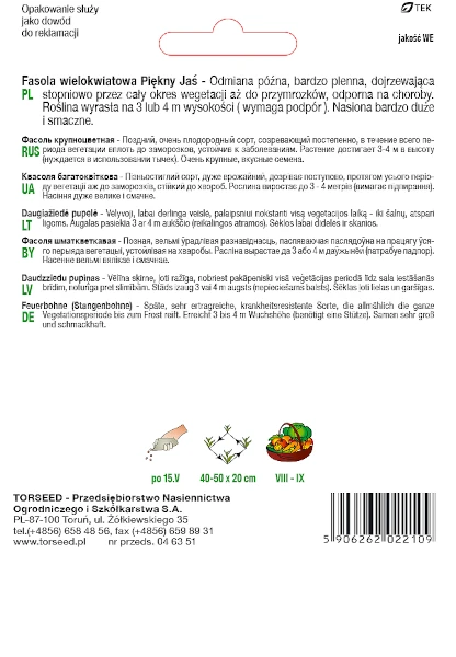fasola piekny jas pozna nasiona torseed rewers