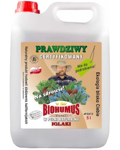 Ekologiczny nawóz płynny Biohumus Extra do iglaków Ekodarpol, kanister 5 L