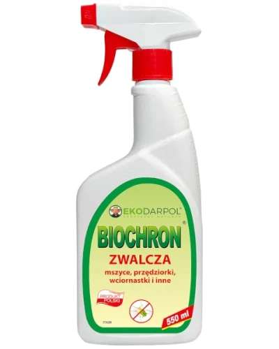 Ekologiczny spray na mszyce Biochron 550 ml Ekodarpol, gotowy naturalny preparat z atomizerem do zwalczania szkodników roślin