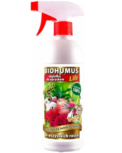 Ekologiczny nawóz dolistny w sprayu Biohumus Life uniwersalny Ekodarpol, butelka 500 ml