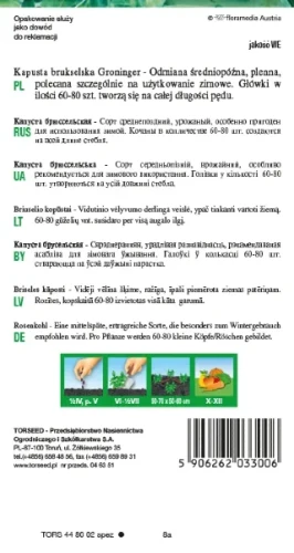 Brukselka Groninger nasiona Torseed 2 g tyl opakowania.webp