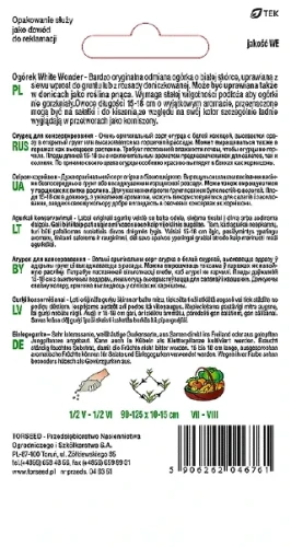 ogórek gruntowy konserwowy White Wonder nasiona Torseed tyl opakowania