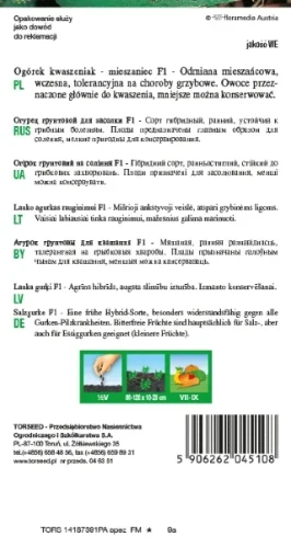 ogórek gruntowy kwaszeniak Julian F1 nasiona Torseed tyl opakowania.webp