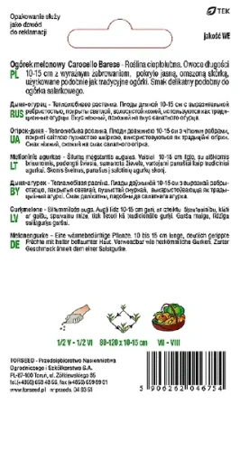 ogórek melonowy Carosello Barese nasiona Torseed tyl opakowania