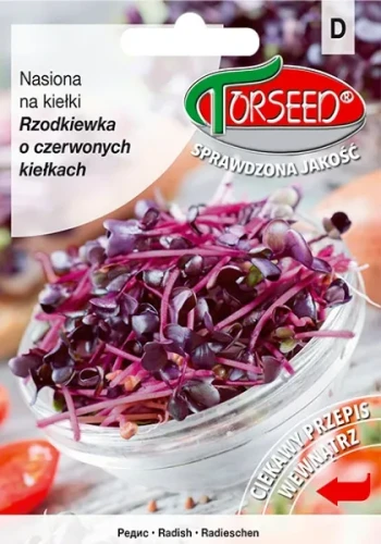 Nasiona na kiełki czerwone rzodkiewka Torseed