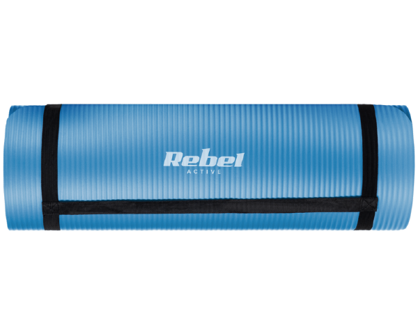 Mata gimnastyczna do ćwiczeń 183x61cm 6mm niebieska Rebel Active