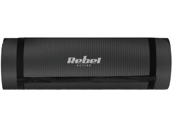 Mata do jogi 1,5 cm czarna Rebel Active uchwyt