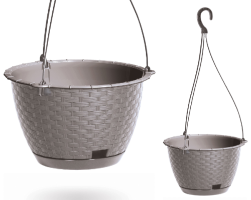 Doniczka wisząca mocca 4,8 l Ratolla Round W
