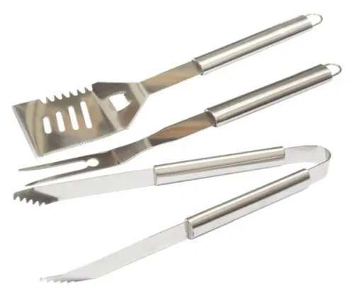 Narzędzia do grilla ze stali nierdzewnej  - zestaw Ramp rc3030 - łopatka, widelec, szczypce