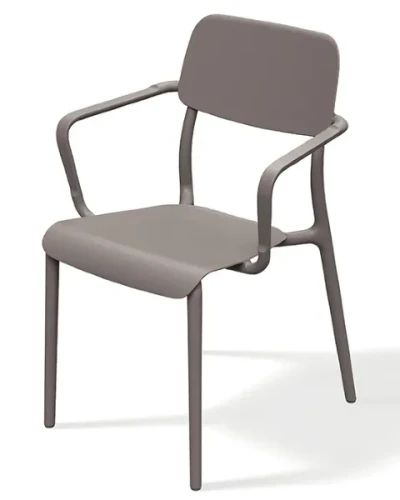 Krzesło ogrodowe z podłokietnikami Rimo beżowe earthy toupe