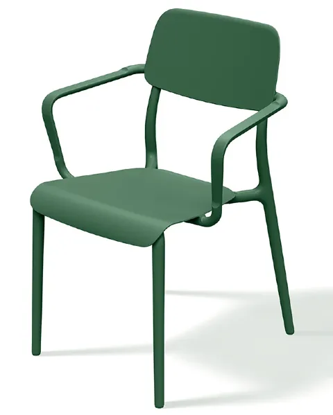 Krzesło ogrodowe z podłokietnikami Rimo zielone pine green