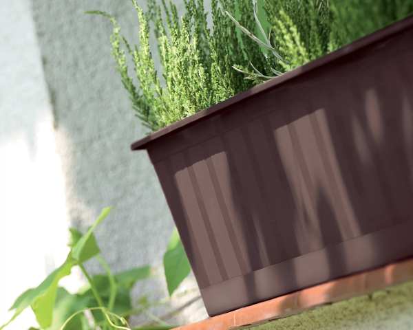 doniczka balkonowa prosperplast agro prezentacja z roślinami