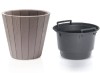 Brązowa doniczka na zewnątrz 32 cm + wkład mrozoodporna Woode