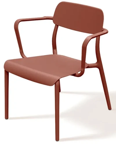 Fotel ogrodowy czerwony Rimo.webp