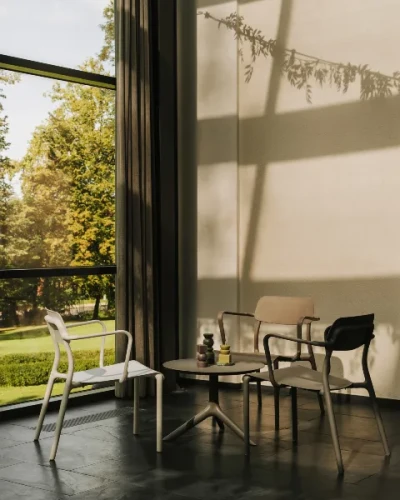 Fotel ogrodowy Rimo - aranzacja ze stołem