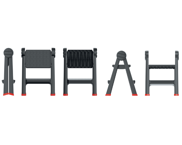 Drabina dwustronna schodki Kistenberg KLD4565  - prezentacja stron