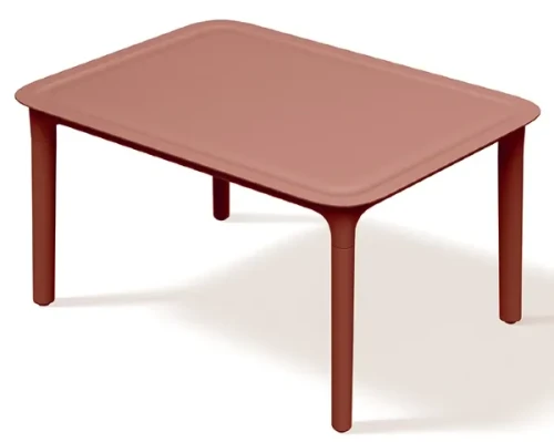 stolik kawowy prostokątny Rimo czerwony burnt brick