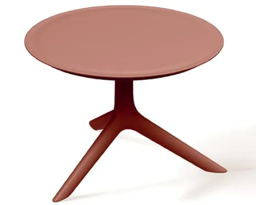 Niski stolik kawowy okrągły 60 cm Rimo czerwony