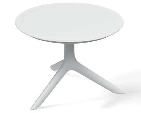 Niski stolik kawowy okrągły 60 cm Rimo biały