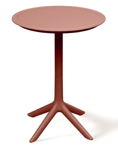 Wysoki stolik kawowy okrągły 57 cm Rimo czerwony