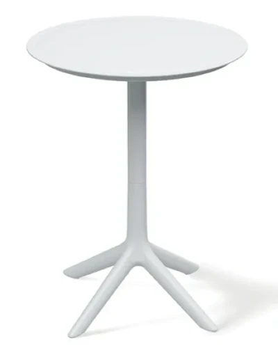 Wysoki stolik kawowy okrągły 57 cm Rimo biały