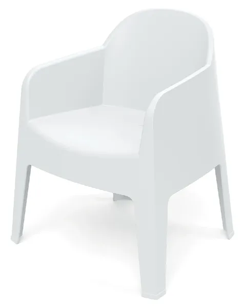 Krzesło z podłokietnikami Milane Ferne białe white.webp