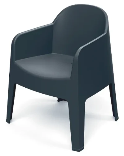 Krzesło z podłokietnikami Milane Ferne grafit carbon.webp