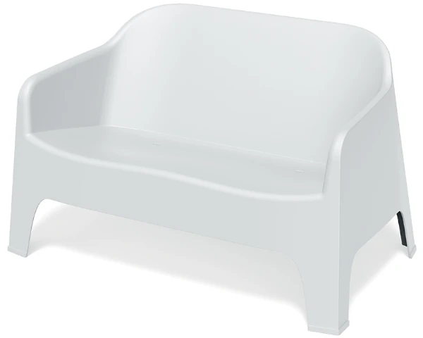 Sofa ogrodowa Milane ławka biała white