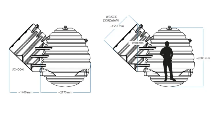 piwniczka ogrodowa rysunek techniczny wymiary