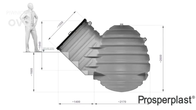 piwniczka plastikowa do ogrodu - wymiary