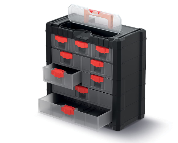 Organizer warszatowy z 9 szufladkami Multicase Cargo.png