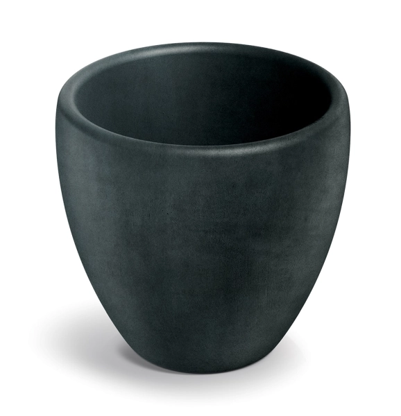 ozdobna donica czarna okrągła 40 cm Ethick Cano