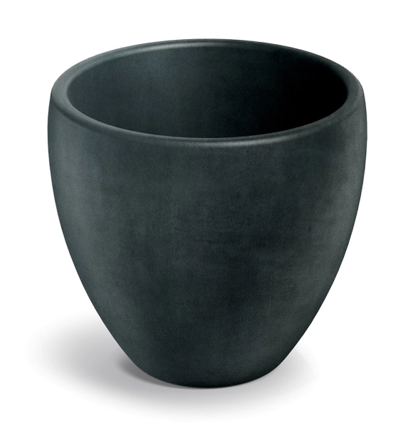 donica ozdobna czarna okrągła 60cm Ethick Cano