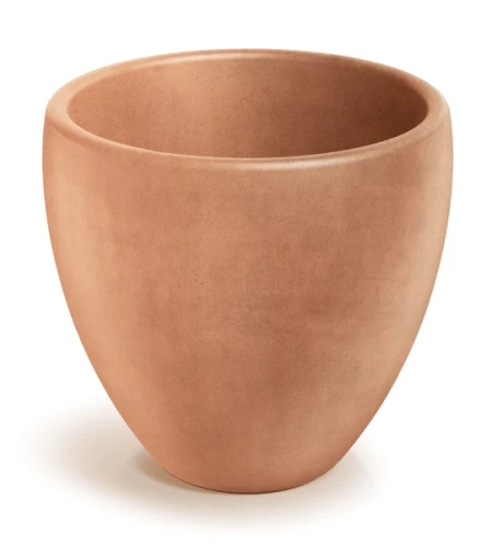 duża donica na taras dekoracyjna pomarańczowa terakota okrągła 80 cm Ethick Cano