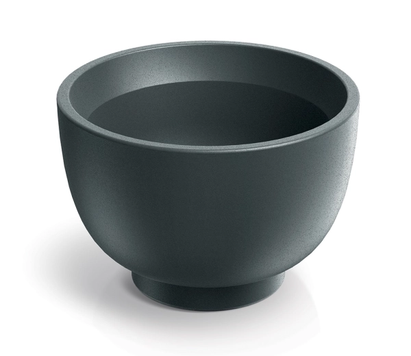 ozdobna donica misa na kwiaty grafitowa Vivo Vemo Round 107GR