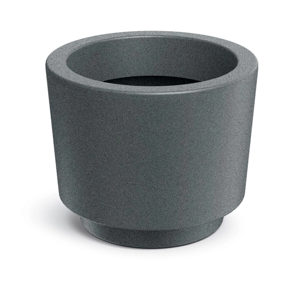 donica ozdobna okrągła 30 cm szara granit Splito Round 105GR_tiny_granite