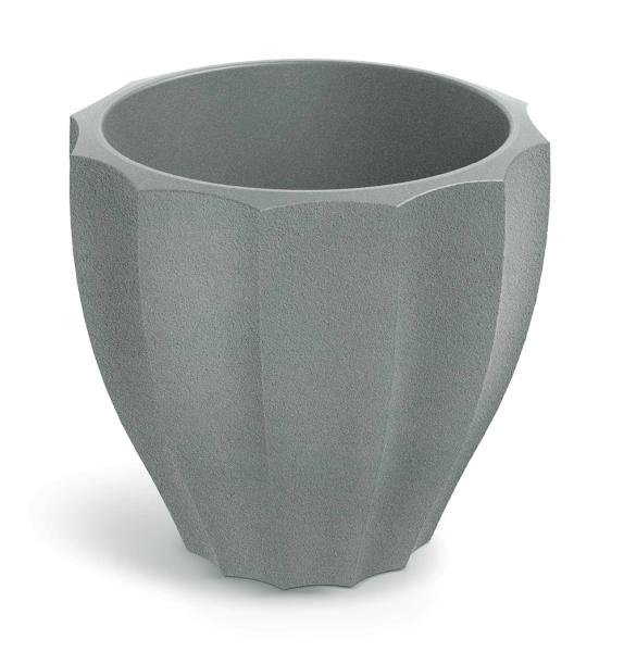 Donica dekoracyjna szara beton okrągła 40 cm Rona Ethick TR40_106GR_concrete_gray