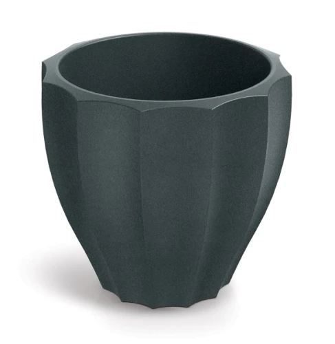 Donica ozdobna grafitowa okrągła 40 cm Rona Ethick
