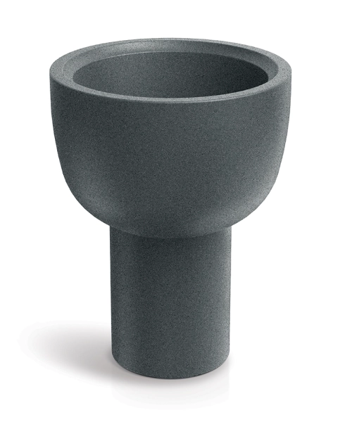 Donica wysoka okrągła szara 40 cm Molta Vessel