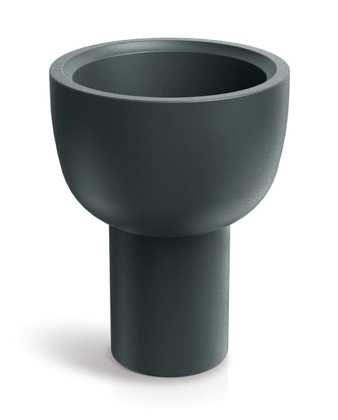 Donica wysoka na nodze okrągła grafitowa 40 cm Molta Vessel