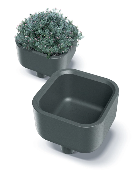 Donica na nóżkach Molta Square Foot z rośliną