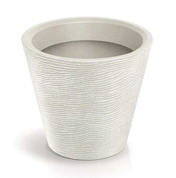 Doniczka okrągła kremowa 40 cm Tubra Round Ethick